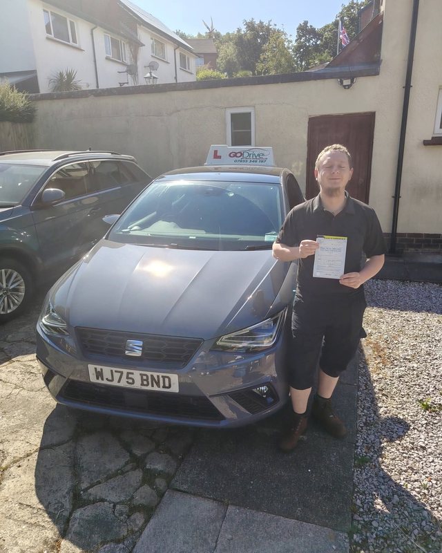 Pupil passing their driving test with GoDrive in Newton Abbot