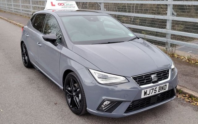 The GoDrive dual-control SEAT Ibiza tuition car used for driving lessons in Newton Abbot
